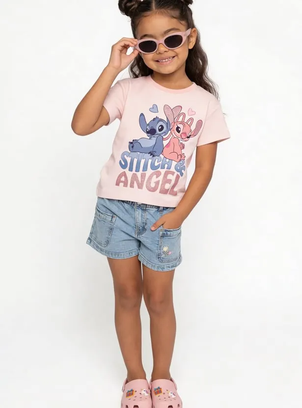 Girls Stitch Printed T-shirt